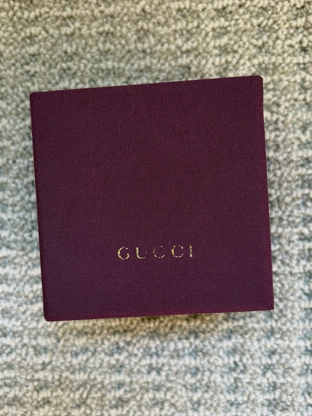 Gucci Deep Wine Gift Box with Gold Logo